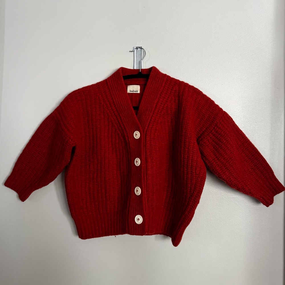 Babaa Cardigan No 19 Mini In Arce Felted Wool